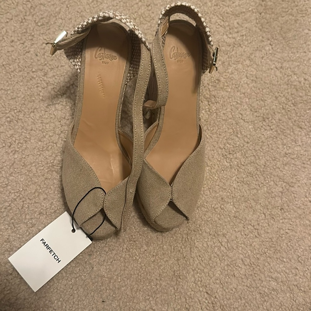 NWT Castaner Biance Wedge Espadrilles